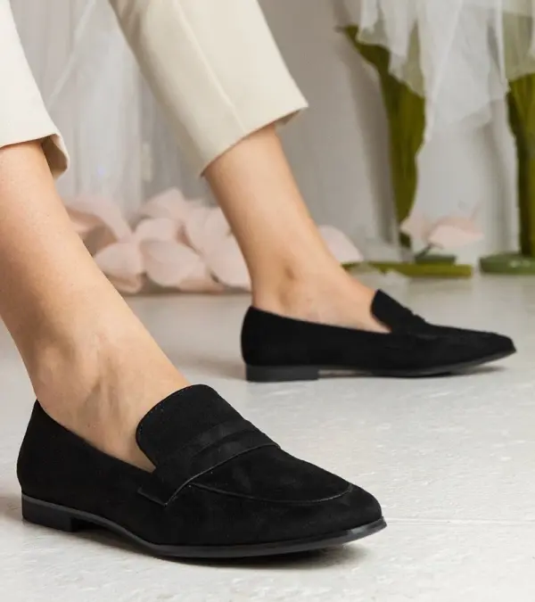 Gemre Gemre Black women's classic loafers Nageri