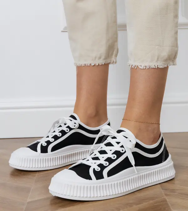 Gemre Gemre Black women's platform sneakers Salis