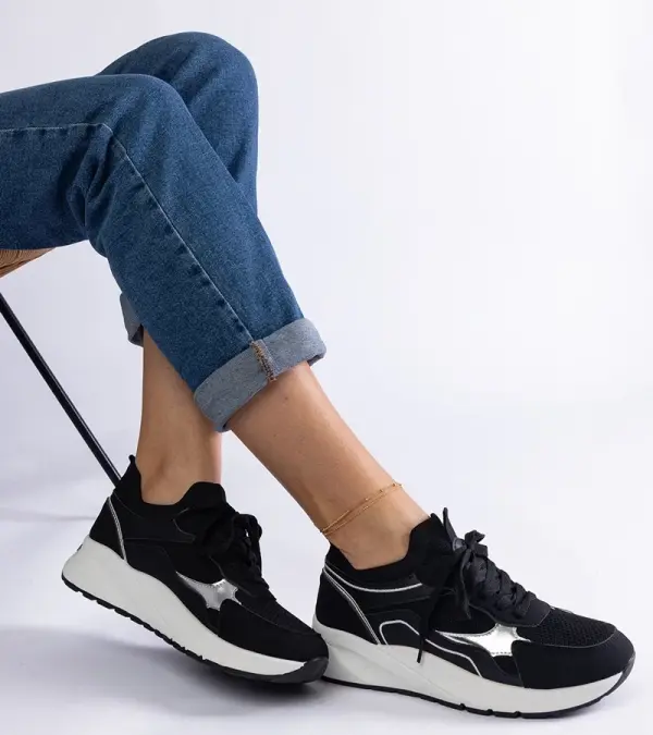 Gemre Gemre Black women's sports sneakers Elsira