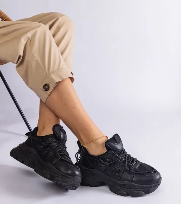 Gemre Gemre Black women's sports sneakers Ivett