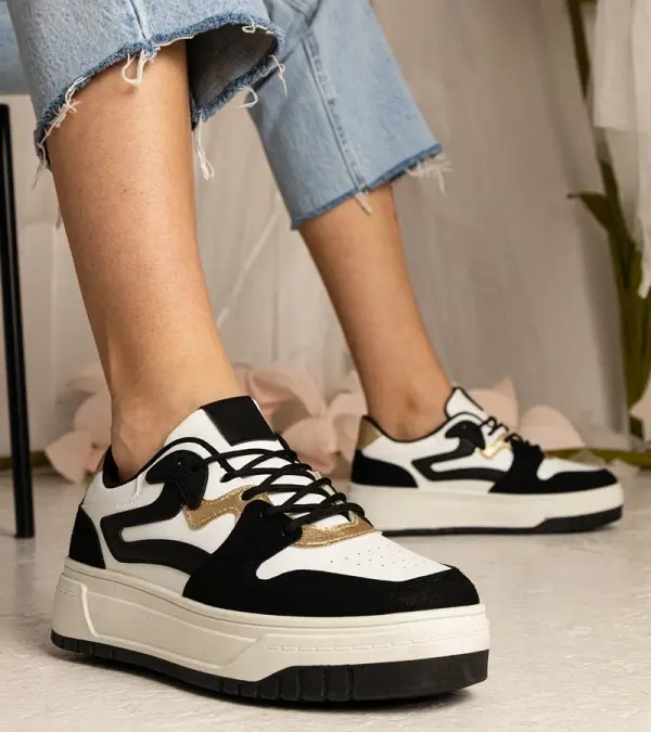 Gemre Gemre Black women's sports sneakers Seisha