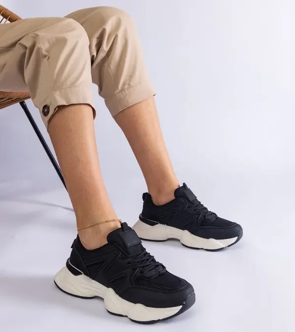 Gemre Gemre Black women's sporty sneakers Imperio