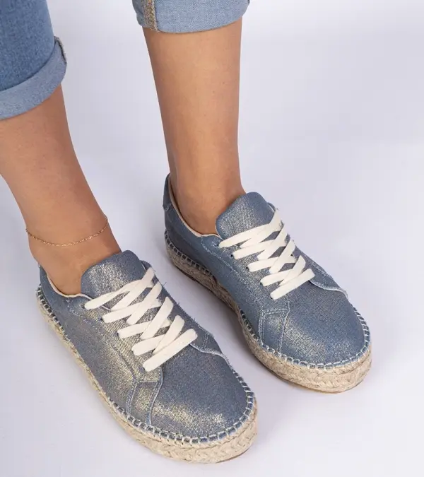 Gemre Gemre Blue shiny espadrilles Werkato