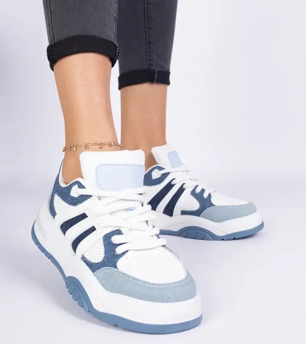 Gemre Gemre Blue women's sneakers with chunky laces Bartella