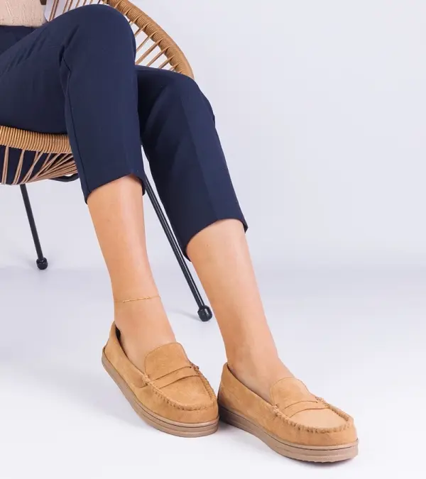 Gemre Gemre Brown women's eco-suede loafers Sevilia