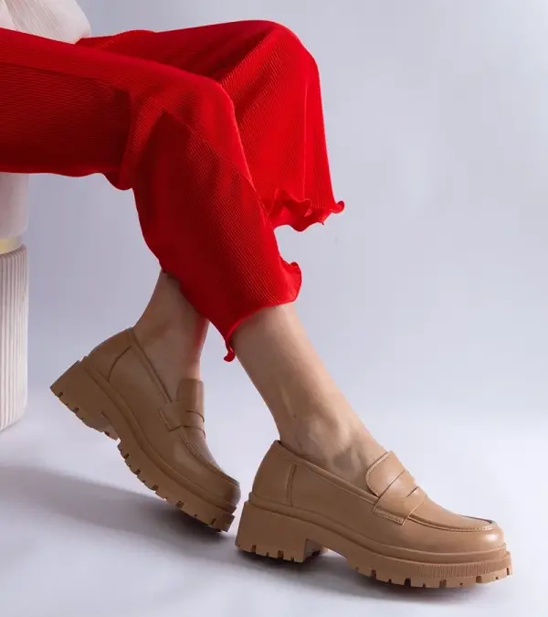 Gemre Gemre Dark beige eco leather moccasins Fiorenza