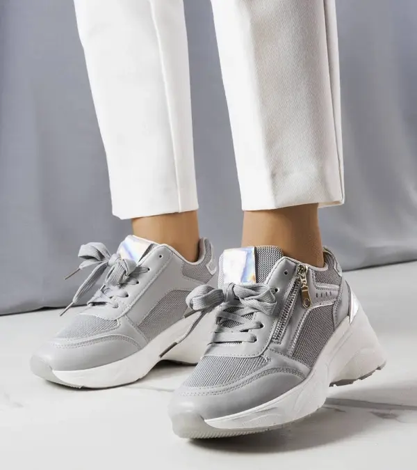 Gemre Gemre Gray wedge sneakers Stacey