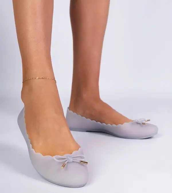 Gemre Gemre Gray women's ballerina flats Melissa with a bow rubber Levira
