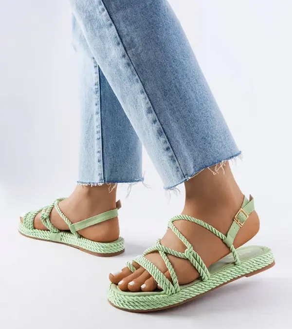Gemre Gemre Green braided sandals Burwell