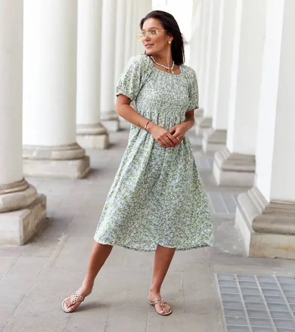 Gemre Gemre Green floral dress Edoardo