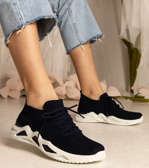 Gemre Gemre Navy women's sock-like upper sneakers Miyana