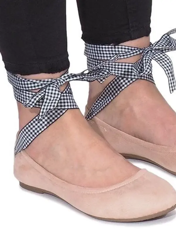 Gemre Gemre Pink ballerinas with a bow Acro