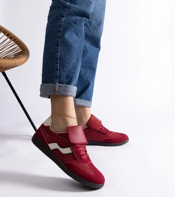 Gemre Gemre Red low lace-up sneakers Edelmira