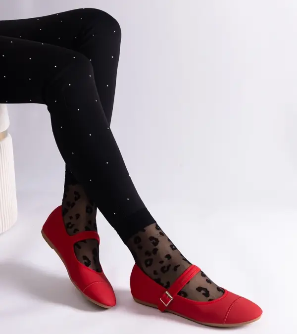 Gemre Gemre Red matte finish ballet flats Longhola