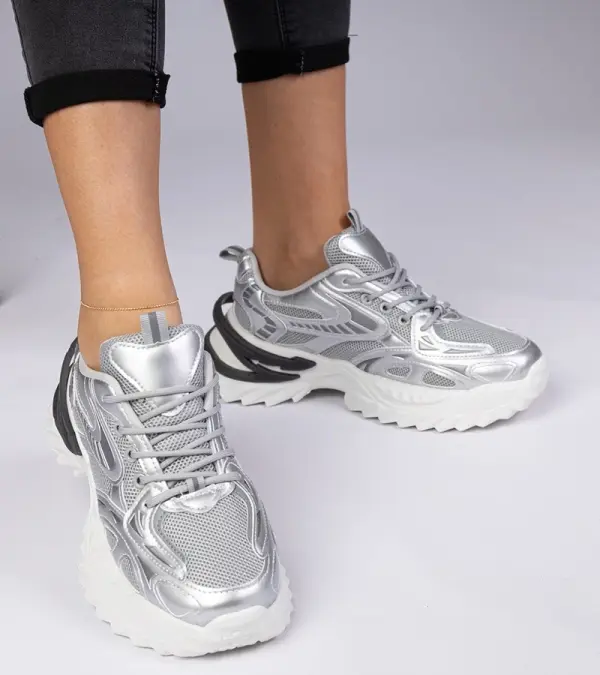Gemre Gemre Silver sporty sneakers on a chunky sole Lirata