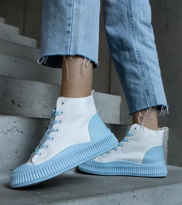 Gemre Gemre White and blue platform sneakers Terri