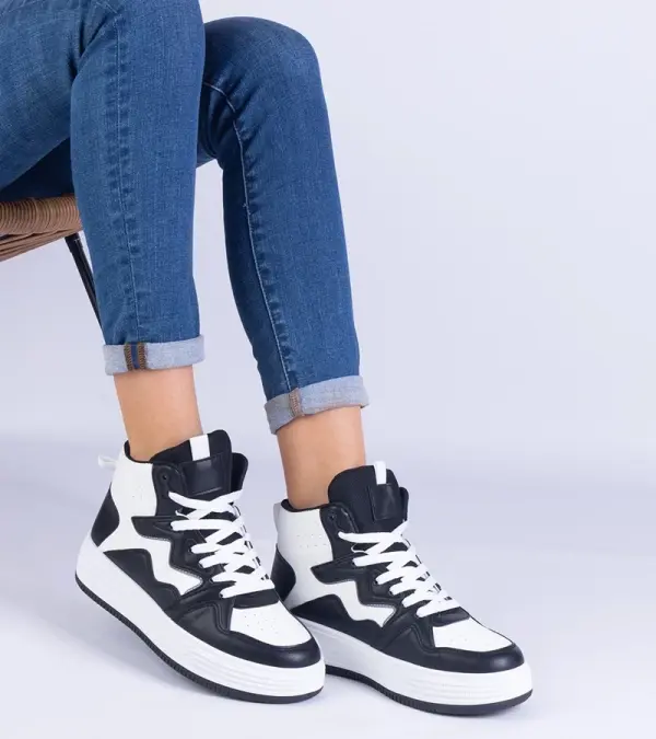 Gemre Gemre White-black women's sports sneakers Shadolina