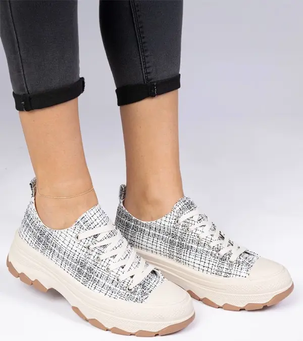 Gemre Gemre White-gray sneakers on a thick sole Salsana