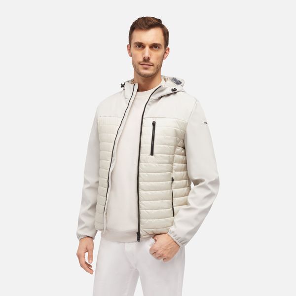 GEOX GEOX Cream men's jacket Sapienza - Men's