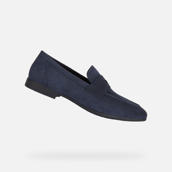 GEOX GEOX Dark blue men's moccasins Sapienza - Men's