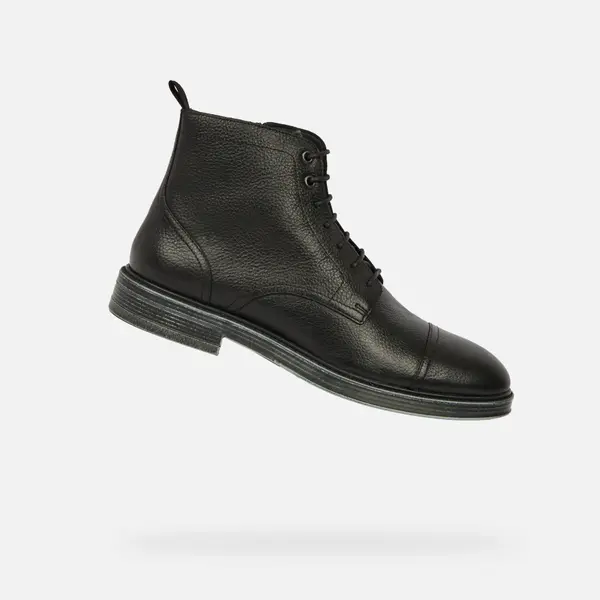 GEOX Geox Henreys Men's Black Ankle Boots - Mens