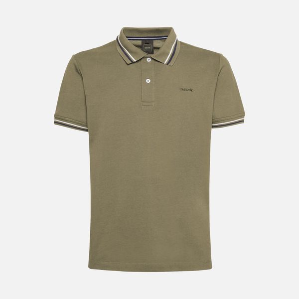 GEOX GEOX Olive men's polo shirt Polo - Men's