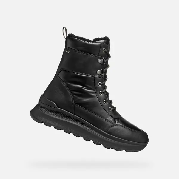 GEOX Geox Spherica ACTIF X2 Women's Black Ankle Boots - Ladies