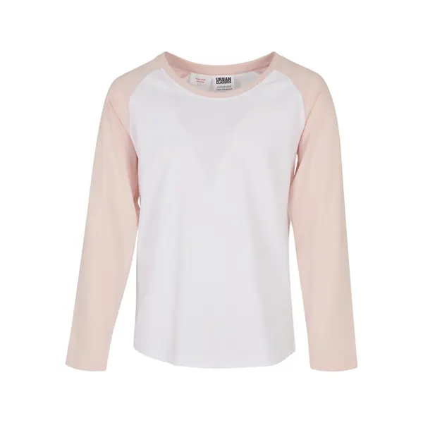 Urban Classics Girls' contrasting raglan long sleeves white/pink