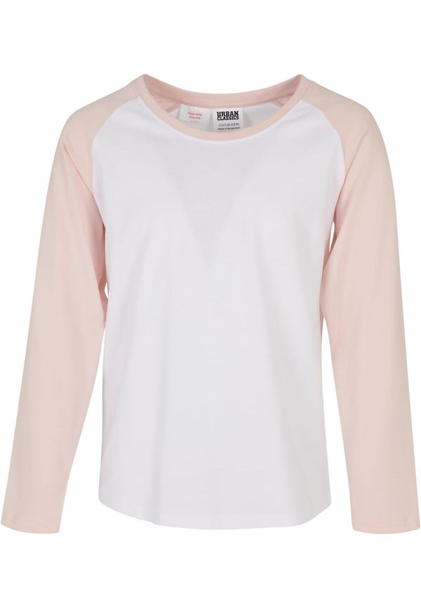 Urban Classics Kids Girls' contrasting raglan long sleeves white/pink