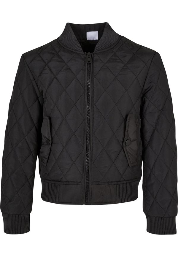 Urban Classics Kids Girls' Diamond Quilt Nylon Jacket Black