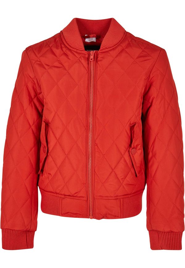 Urban Classics Kids Girls' Diamond Quilt Nylon Jacket Huge Red