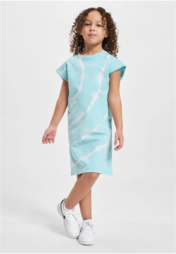 Urban Classics Girls' dress with tie Dye aquablue