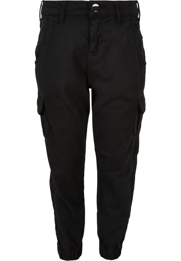 Urban Classics Girls' high-waisted cargo trousers black