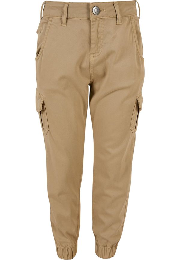 Urban Classics Kids Girls' high-waisted cargo trousers unionbeige