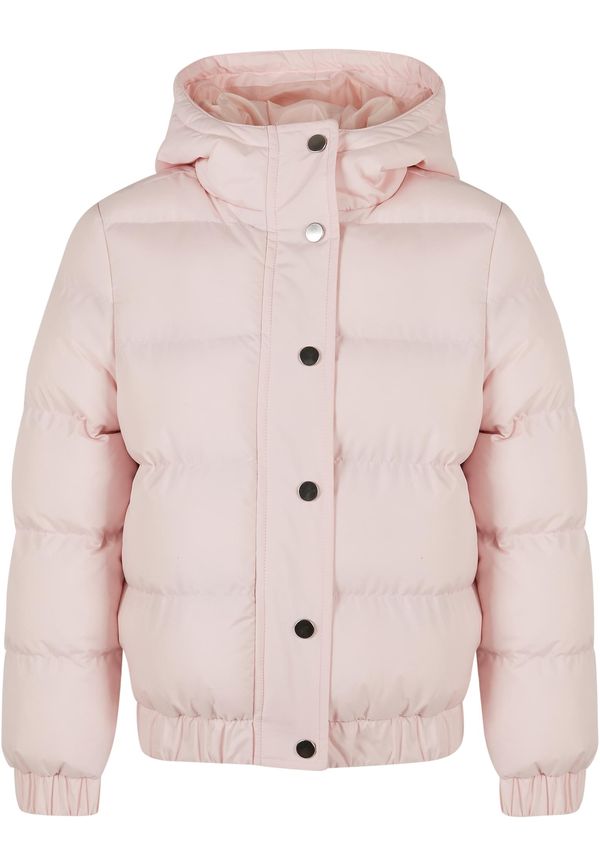 Urban Classics Kids Girl's Hooded Puffer Jacket - Pink