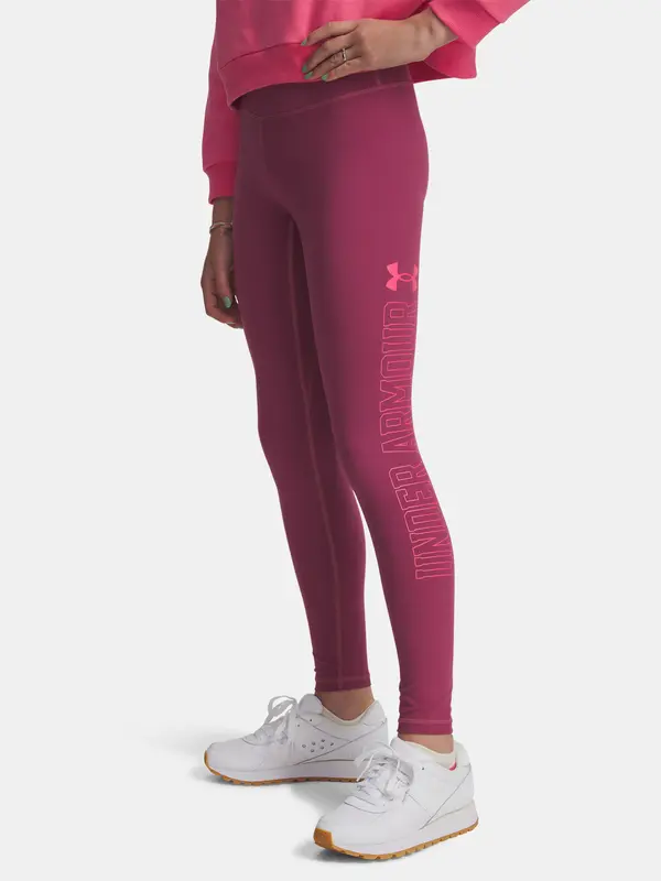 Under Armour Girls' leggings Under Armour UA Motion Branded Legging-RED - Girls
