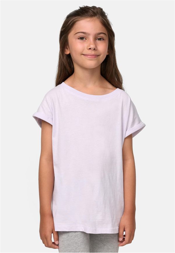 Urban Classics Kids Girls' organic soft lilac t-shirt with extended shoulder