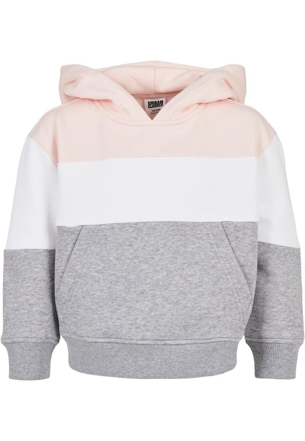 Urban Classics Kids Girls' Oversize 3-Tone Sweatshirt Light Pink/White/Grey