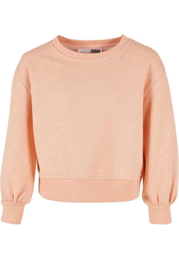 Urban Classics Kids Girls' Oversized Color Melange Crewneck Papaya Melange