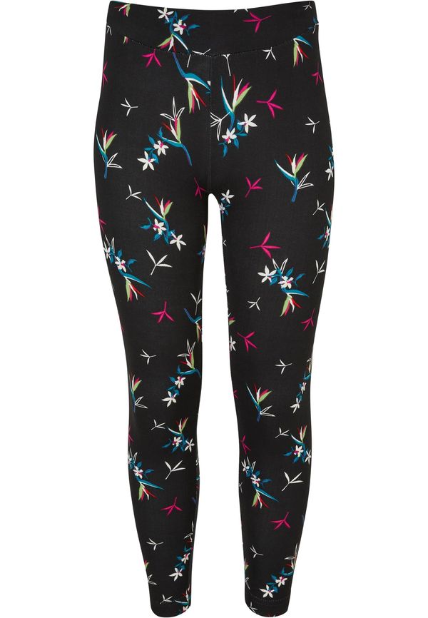 Urban Classics Kids Girls' soft leggings AOP blackfloret