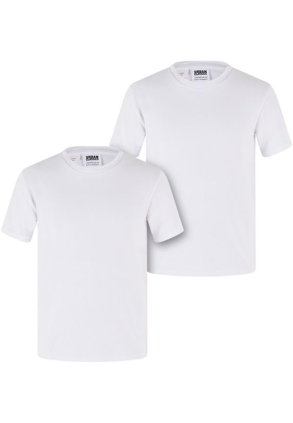 Urban Classics Girls' Stretch T-shirt Jersey 2-pack white+white