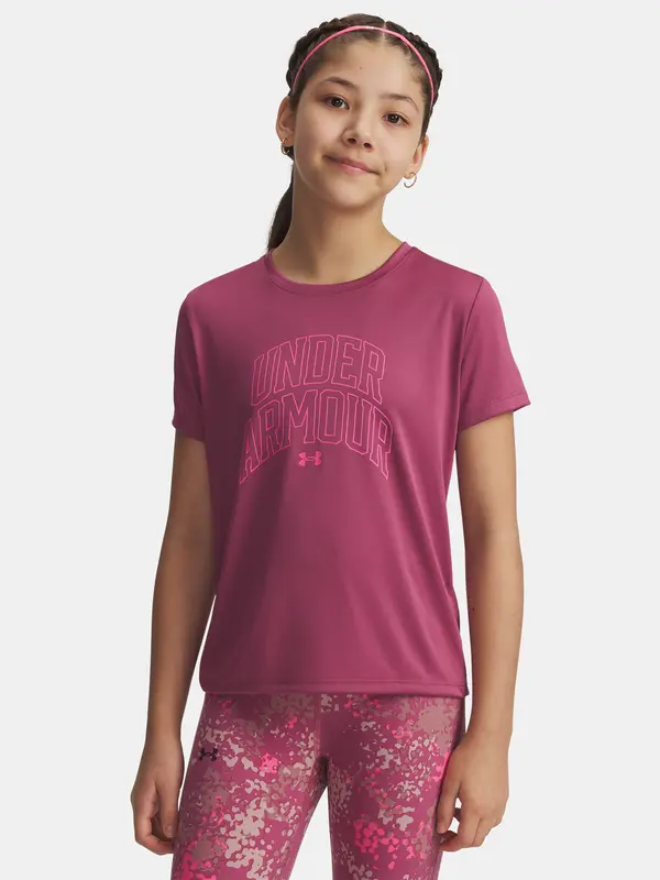 Under Armour Girls' T-shirt Under Armour Tech Varsity Graphic SS-RED - Girls