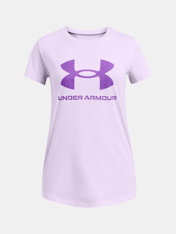 Under Armour Girls' T-shirt Under Armour UA G SPORTSTYLE LOGO SS-PPL - Girls