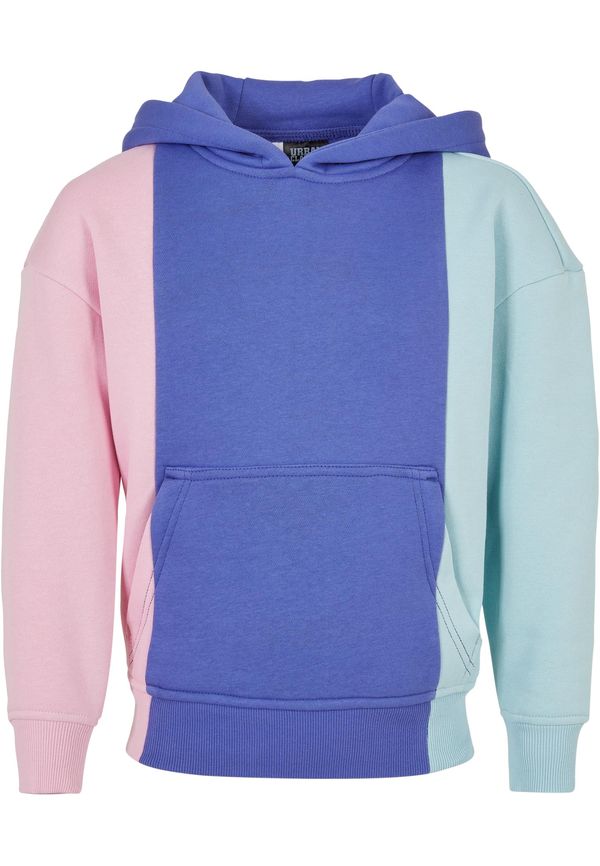 Urban Classics Kids Girls' Tripple Hoody Girls' Pink/Purpleday/Oceanblue