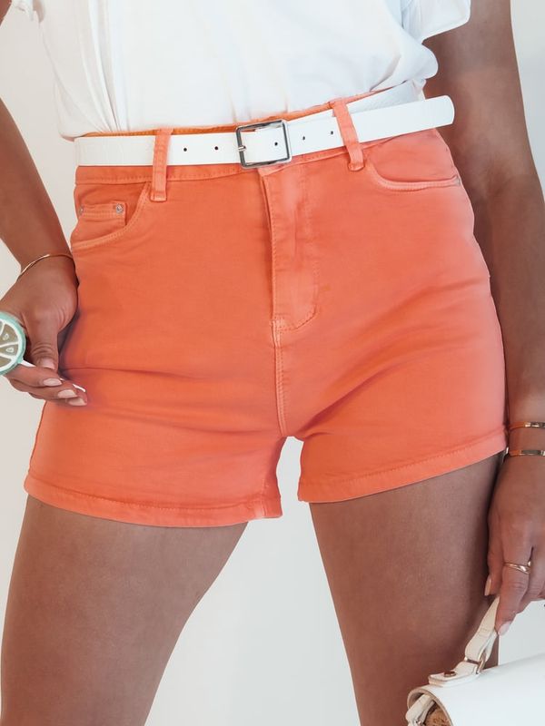 DStreet GLAMWEAR Women's Denim Shorts Orange Dstreet