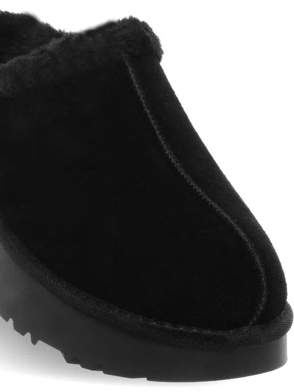 SOLO SOPRANI COUTURE Gležnarji iz brušenega usnja s krznom