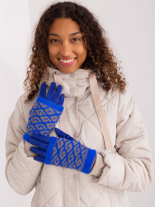Wool Fashion Italia Gloves-AT-RK-2310.88-Cobalt
