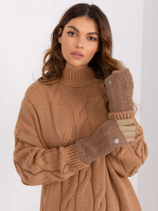 Wool Fashion Italia Gloves-AT-RK-231405.08X-dark beige