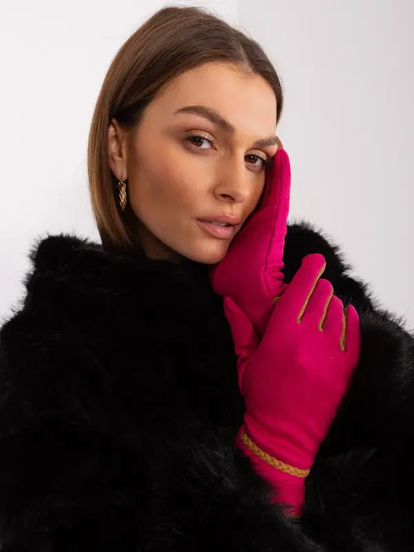 Wool Fashion Italia Gloves-AT-RK-238601.98-fuchsia