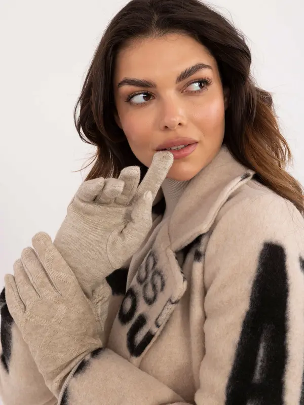 Wool Fashion Italia Gloves-AT-RK-23901.22-beige